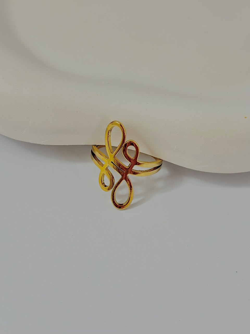 Bloslily bowknot adjustable jewelry ring featuring a delicate bow design and silver finish, perfect for stylish accessorizing.